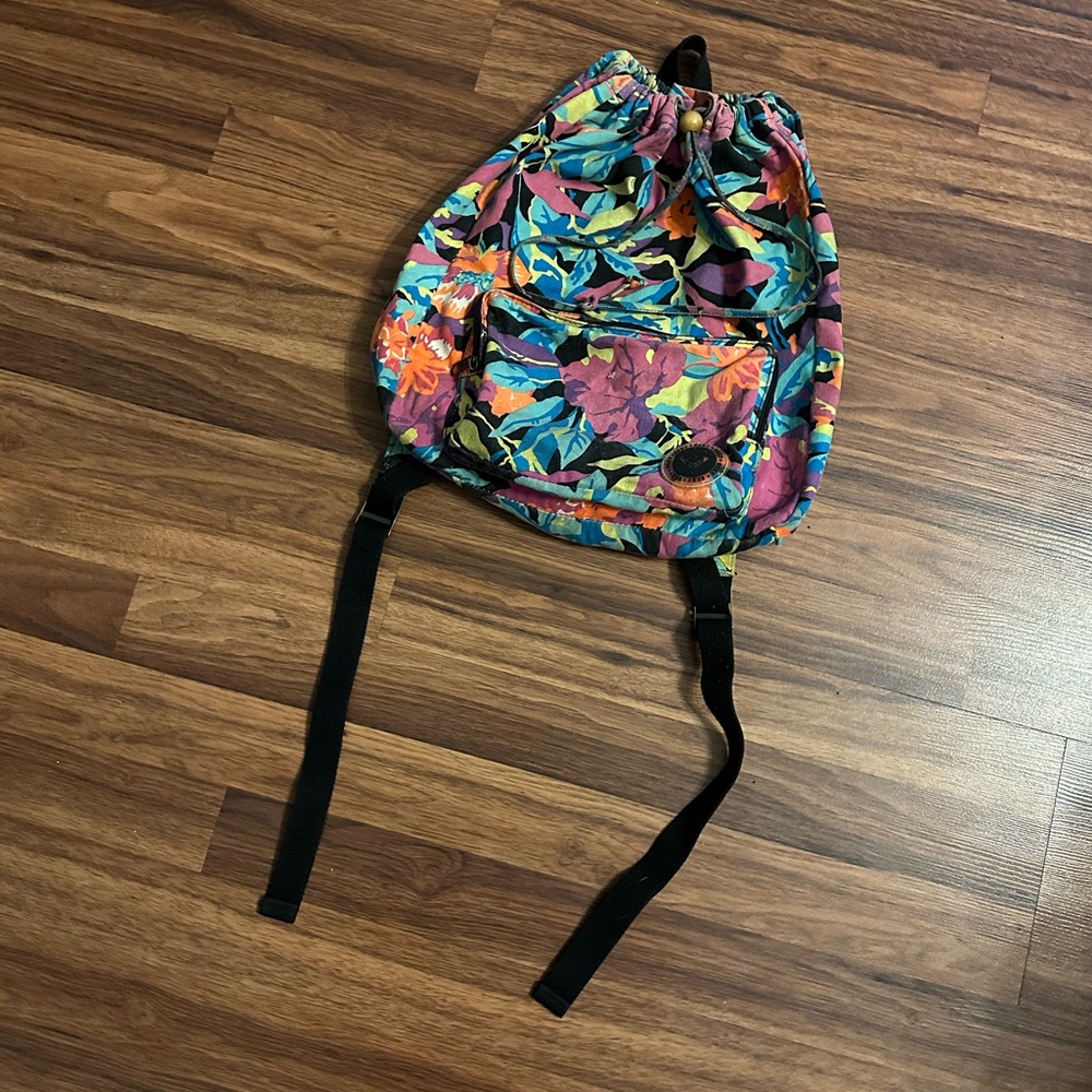 VTG Roxy Colorful Floral BackPack - Picture 2 of 13